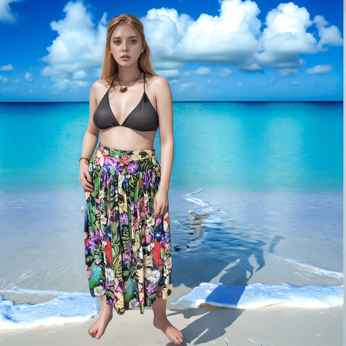 Jungle and Sunflowers Fourway Dress