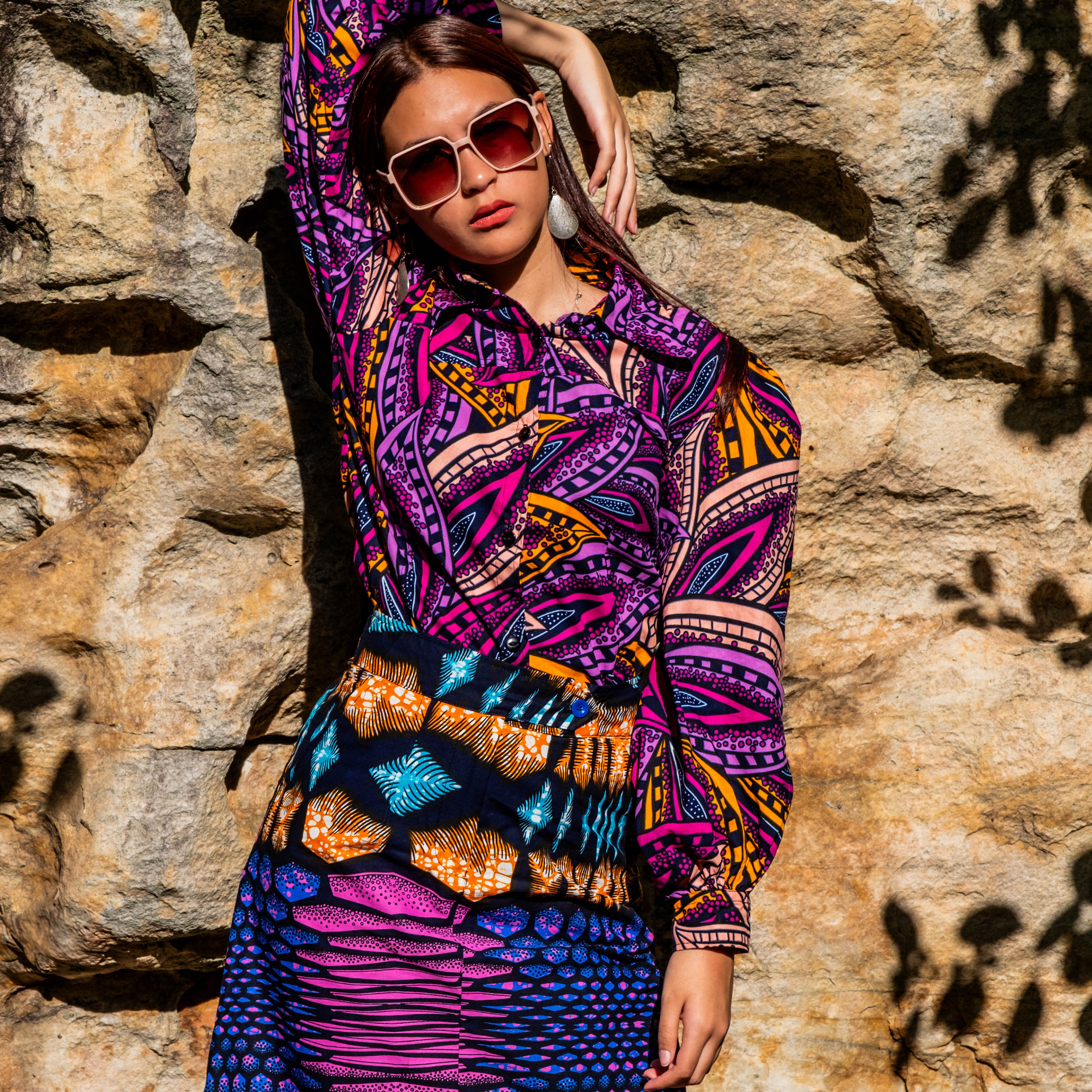 Bright Urban Bohemian A-Line Skirt