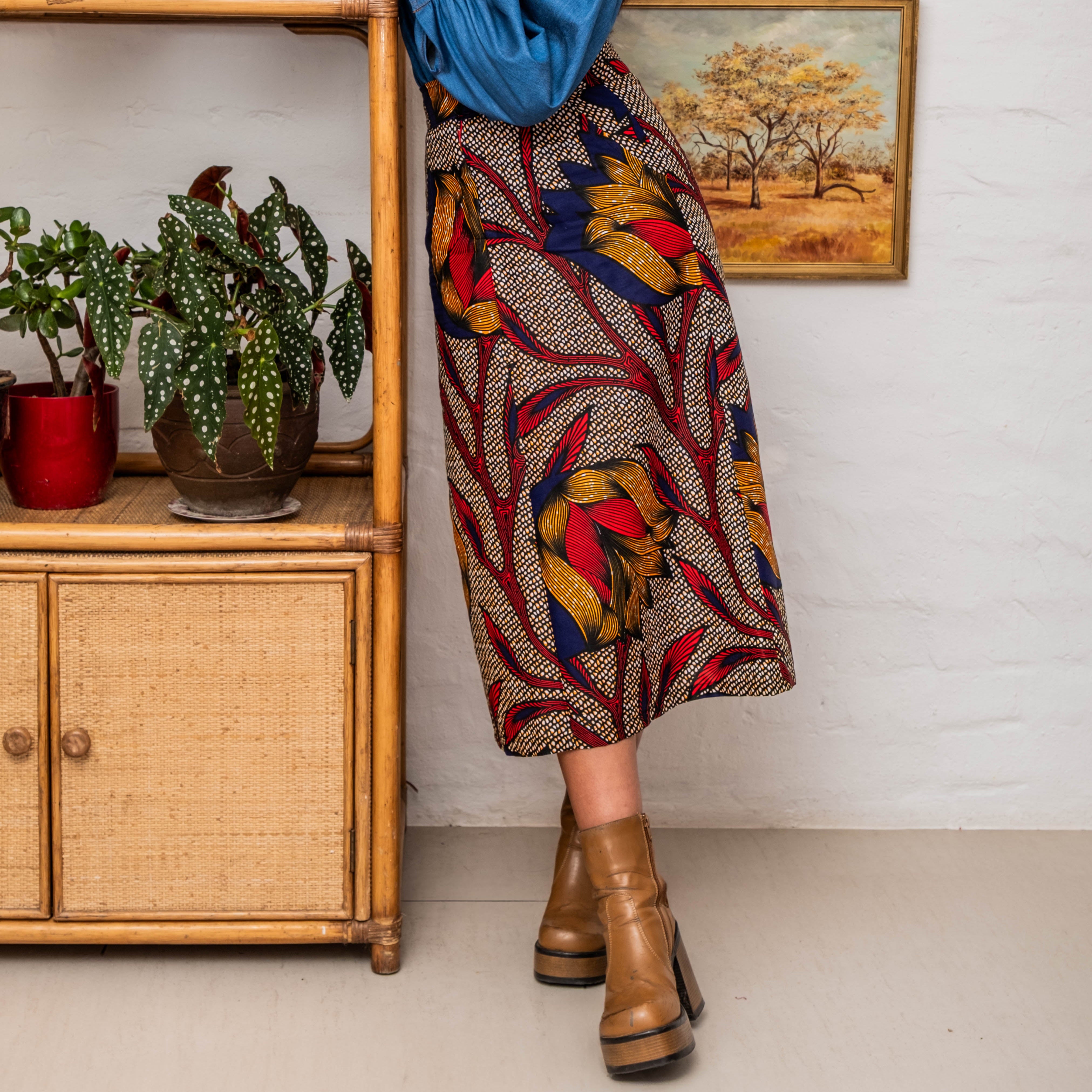 Floral to the Max Bohemian A-Line Skirt