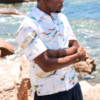 Mens Sail Boat Pattern shirt