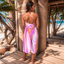 Pink and Purple Striped Fourway Dress