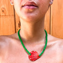 Glass Bead & Shell Necklace