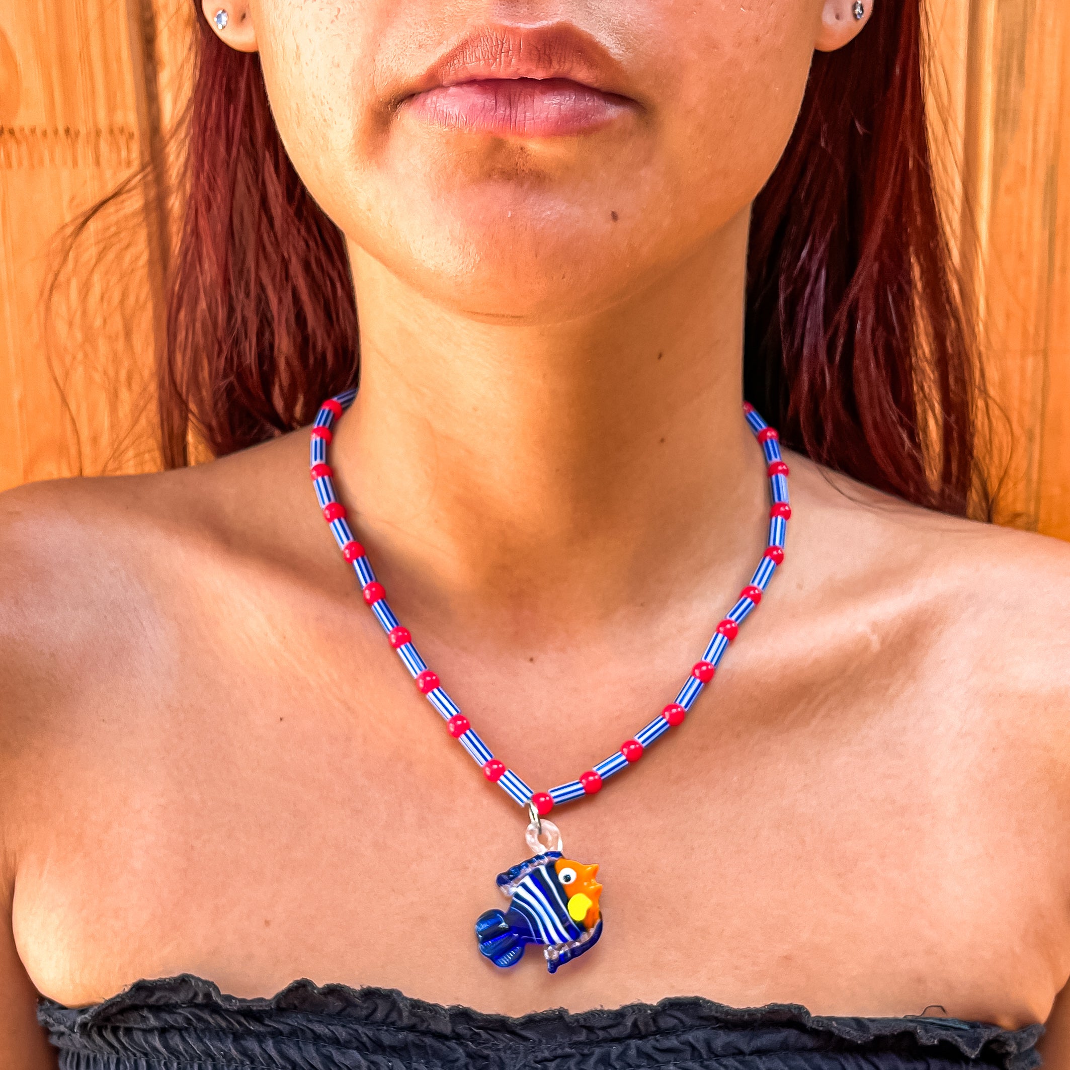 Glass Tropical fish Necklace