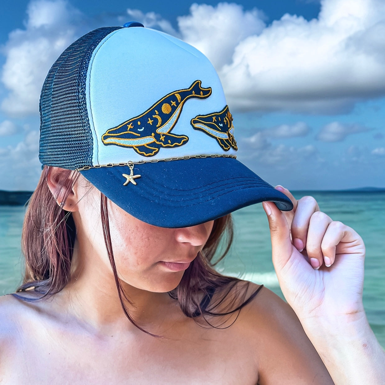 Constellation Whales Trucker Cap