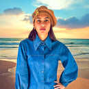 Vintage-Inspired Beige Pure Wool Beret