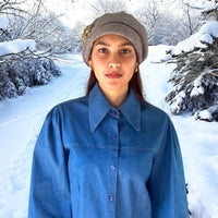 Vintage-Inspired Grey Hat