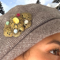 Vintage-Inspired Grey Hat