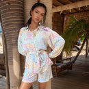 Coral Pattern Ecovero Shorts