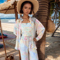 Coral Pattern  Pants