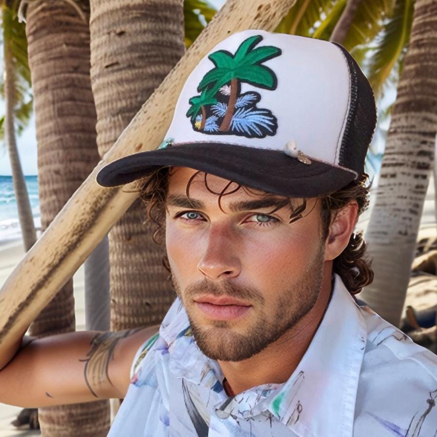 Palm Tree Trucker Cap