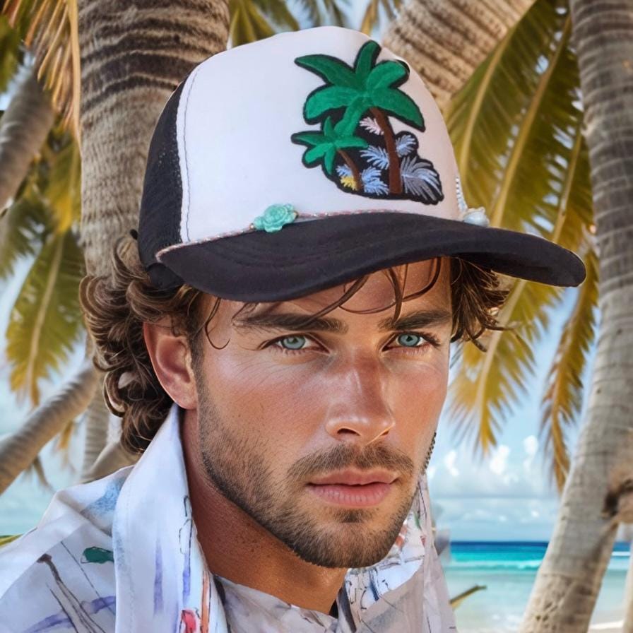 Palm Tree Trucker Cap