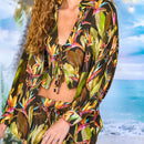 Strelitzia Flower Pattern Shirt