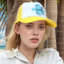 Teal Turtle Trucker Cap