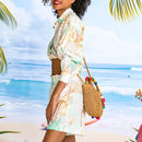 Crabs, Palm Trees, Sun Pattern Organic Cotton Shorts